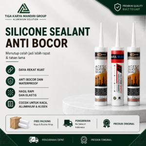 Silicone Sealant Lem Kaca & Jendela Premium | Daya Rekat Kuat & Tahan Lama