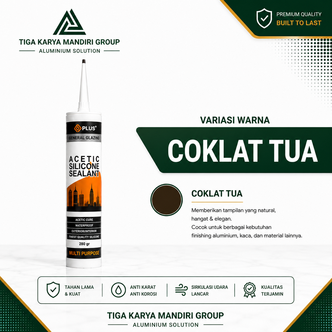 Silicone Sealant Lem Kaca & Jendela Premium | Daya Rekat Kuat & Tahan Lama - Image 5