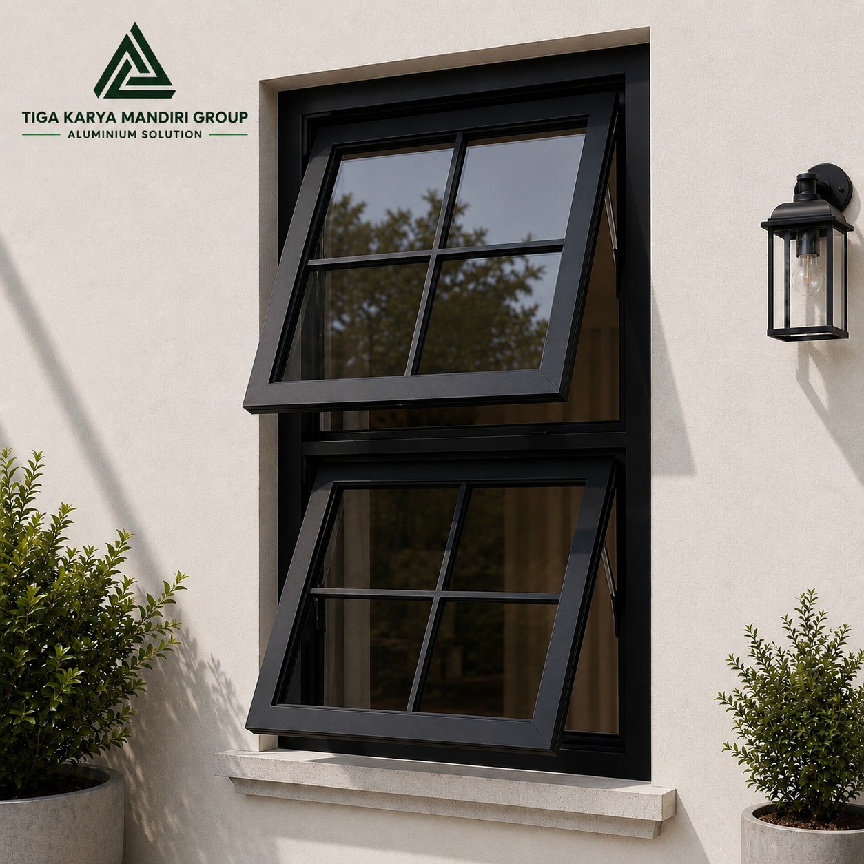 Jendela Aluminium Modern Dual Open 50x100 cm | Minimalis Premium - Image 4