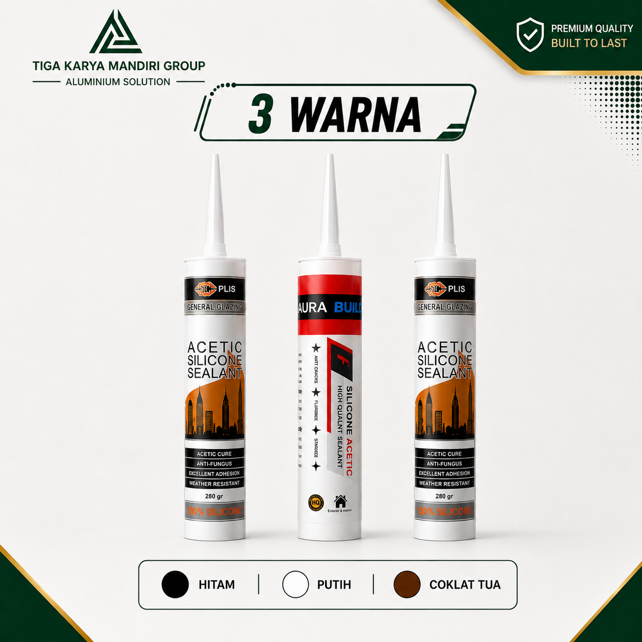 Silicone Sealant Lem Kaca & Jendela Premium | Daya Rekat Kuat & Tahan Lama - Image 2
