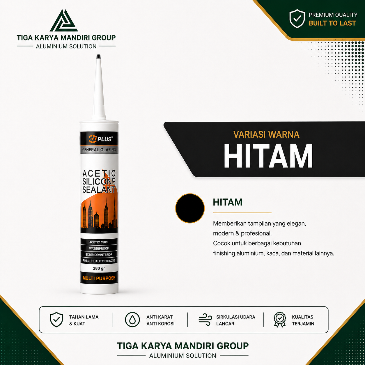 Silicone Sealant Lem Kaca & Jendela Premium | Daya Rekat Kuat & Tahan Lama - Image 6