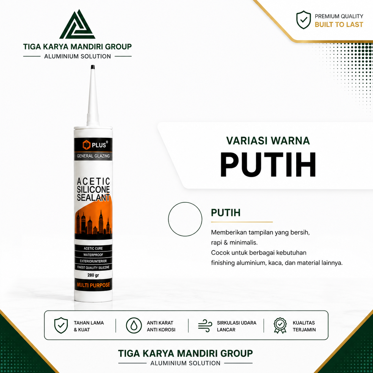 Silicone Sealant Lem Kaca & Jendela Premium | Daya Rekat Kuat & Tahan Lama - Image 4