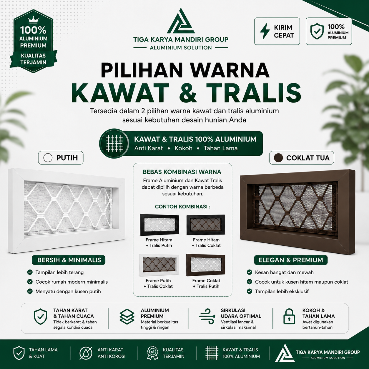 Ventilasi Aluminium | Kawat Nyamuk & Tralis | Anti Karat Minimalis - Image 3