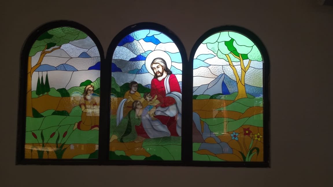 Kaca patri art glass gereja, jakarta timur
