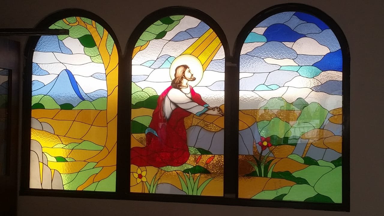 Kaca patri art glass gereja, jakarta timur